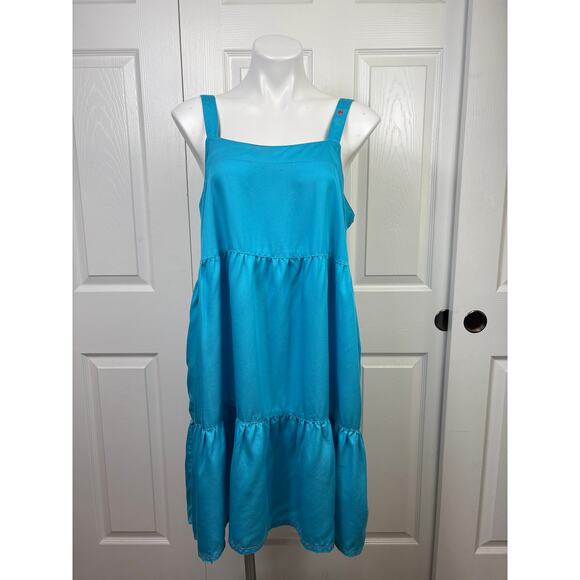 The Drop Britt Tiered Women's Blue Dress Size Large - Picture 1 of 9